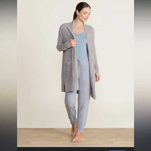 Barefoot Dreams Cozy Chic Lite Cardigan in Pewter Size Small - Picture 1 of 14